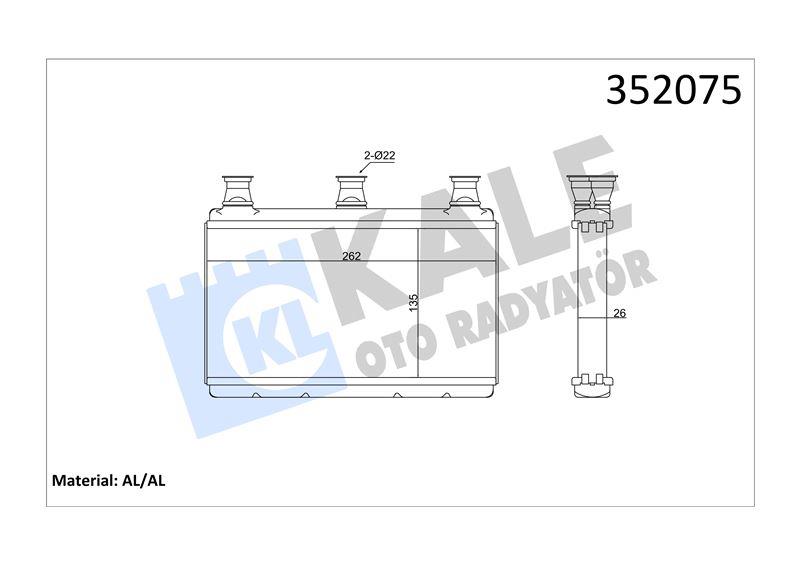 KALORİFER BMW 5 6 E60 E61 03> 6933921 6933922 64116933921 64116933922 64119159033