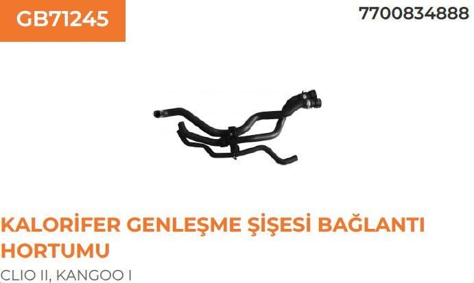 KALORİFER GENLEŞME ŞİŞESİ BAĞLANTI HORTUMU RENAULT