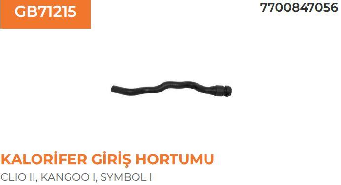 KALORİFER HORTUMU GIRIS CLIO SYMBOL 1.6 16V 98>04