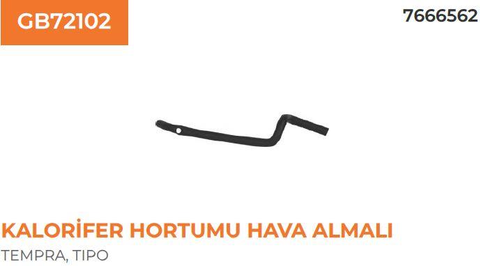 KALORİFER HORTUMU HAVA ALMALI FIAT TPX-SLX 7666562