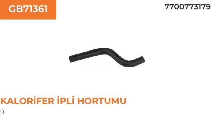 KALORİFER İPLİ HORTUMU RENAULT RENAULT 9 770077317