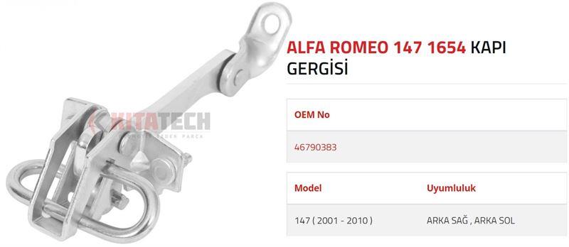 KAPI GERGİSİ ALFA ROMEO 147 ARKA 2000-2010