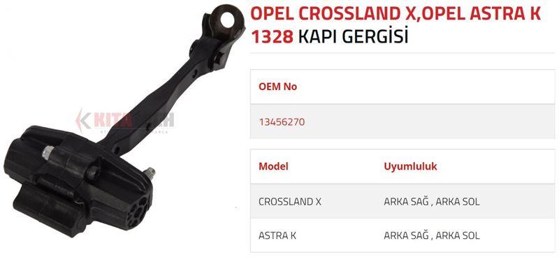 KAPI GERGİSİ ASTRA K CROSSLAND X ARKA 2016 -