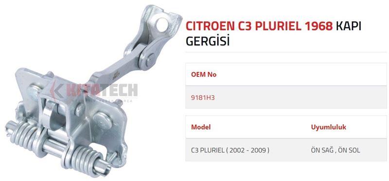KAPI GERGİSİ C3 PLURIEL ÖN 2002-2009