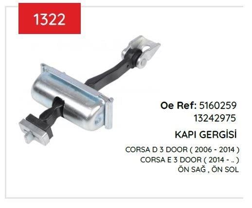 KAPI GERGISI CORSA D E 3 KAPI 3 DOOR 5160259 13242975
