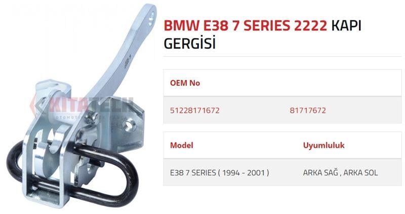KAPI GERGİSİ E38 1998 ARKA