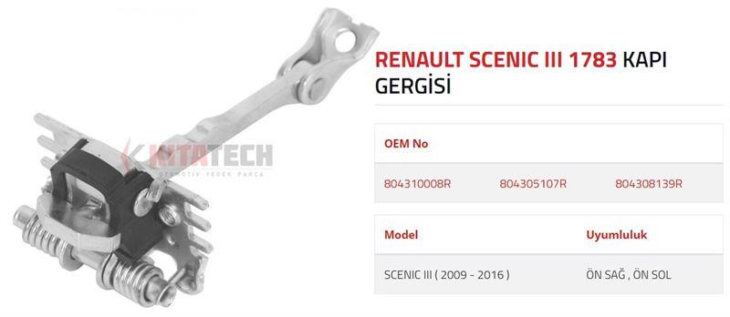 KAPI GERGİSİ SCENIC III ÖN 2009- >