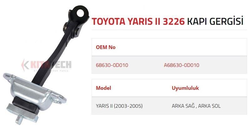 KAPI GERGİSİ YARIS II ARKA 2003-2005
