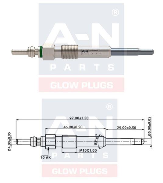 KIZDIRMA BUJİSİ ECO 11V OPEL FRONTERA 2.5 TDI 1214427 GN046 0100226482 GLP023 0250202023 DP20  Y741U B086 ET1-A-N-098 474