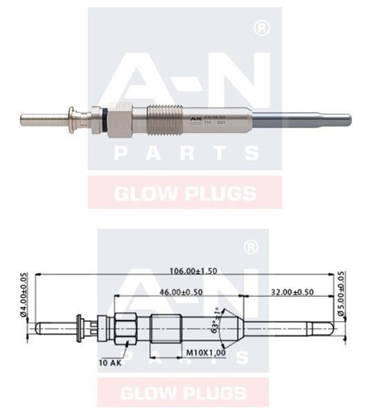 KIZDIRMA BUJİSİ ECO 11V OPEL OMEGA 2.5 DTI 1214018 GN024 0100226362 GLP040 0250202103 DP32  Y507J B104 ET1-A-N-106 362