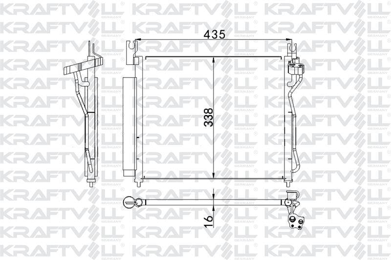 KLIMA RADYATOR ( KONDANSER ) KIA PICANTO 2008-> (390×335×17)