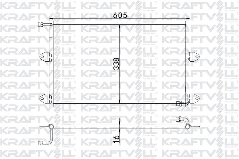 KLIMA RADYATORU  CADDY POLO CLASSIC 1.4I / 1.6I1.8I / 1.7 1.9SDI / 1.9D / 1.9TDI 95>