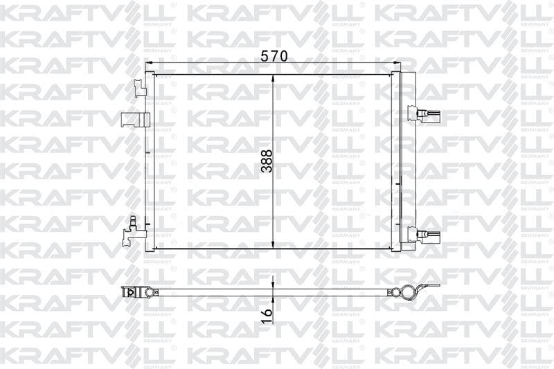 KLIMA RADYATORU ASTRA J CRUZE ZAFIRA C 570×388×16