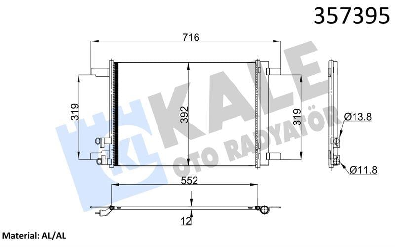 KLİMA RADYATÖRÜ AUDI A1 A1 CITY CARVER 25-30-35TFS I 18=> - SEAT LEON 19=> IBIZA V ARONA 17=> 1.0/1.5TSI 1.6TDI TARRACO 1.5TSI 2.0TDI 18=> - SKODA SUPERB III 15=> OCTAVIA III-IV 19=> KODIAQ 16=> KAROQ 17=> KAMIA 19=> 1.0/1.4/1.5TSI 2.0TDI - VOLKSWAGEN
