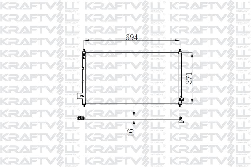 KLIMA RADYATORU (KONDANSER) CITY 1,3I 03-> 714×368×16