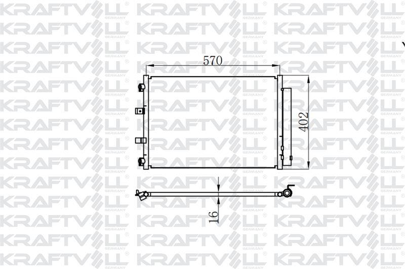 KLIMA RADYATORU (KONDANSER) FOCUS III 1.0 ECOBOOST / 1.6TDCI 11 />  GRAND C-MAX (DXA/CB7, DXA/CEU)  11>  (591 X 377 X 16)