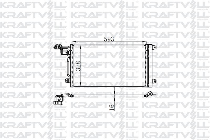 KLIMA RADYATORU KONDANSER POLO AUDI A1 1,0 / 1,2 / 1,4 / 2,0TFSI 1,4BENZ / 1,6TDI 09> (615×334×16)