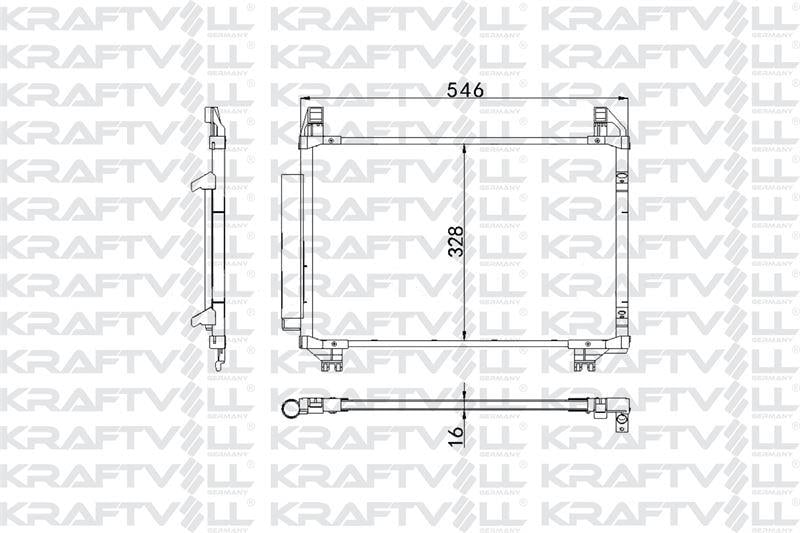 KLIMA RADYATORU (KONDANSER) YARIS 06-> BENZINLI ( 550×338×16 )