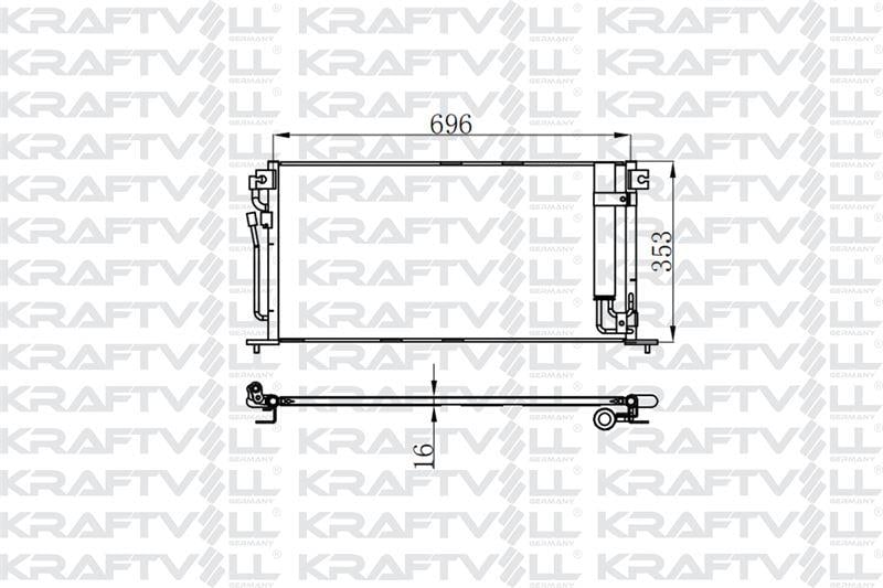 KLIMA RADYATORU MITSUBISHI LANCER 03>07 (675×334,4×16)