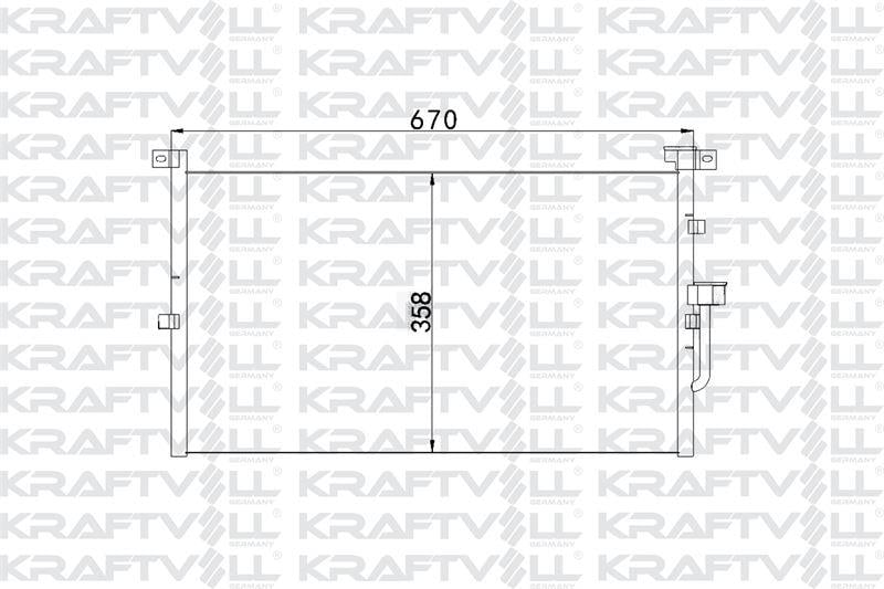 KLIMA RADYATORU MONDEO III 1.8 / 2.0 16V / 2.0TDCI 00>07 MANUEL KLIMALI OLCU: (669×361 X SS)