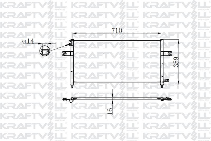 KLIMA RADYATORU NISSAN PICKUP D22 98-> 710×328×20