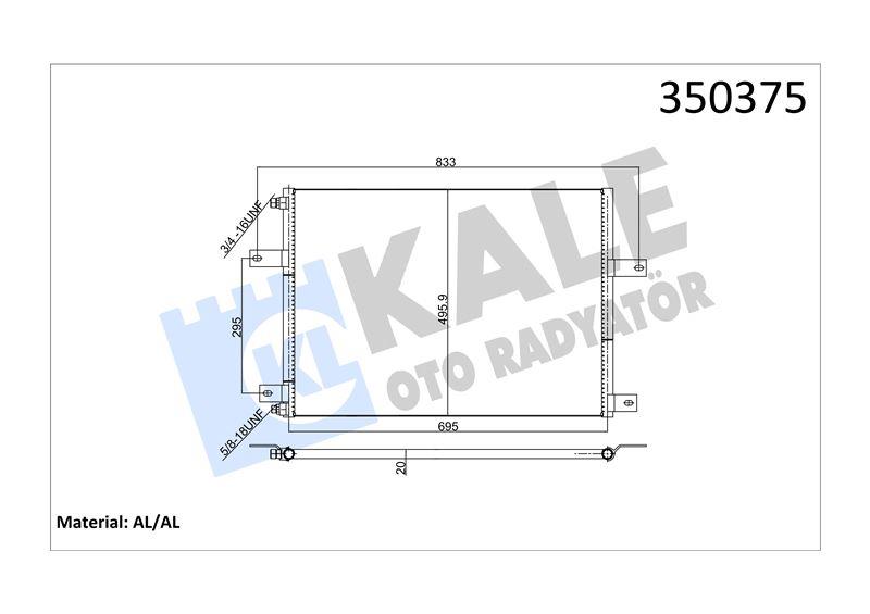 KLİMA RADYATÖRÜ RENAULT TRUCKS RENAULT TRUCKS MAGN UM (E-TECH) 400,440,480 00=> KURUTUCUSUZ AL/BRZ 670×495,9×20