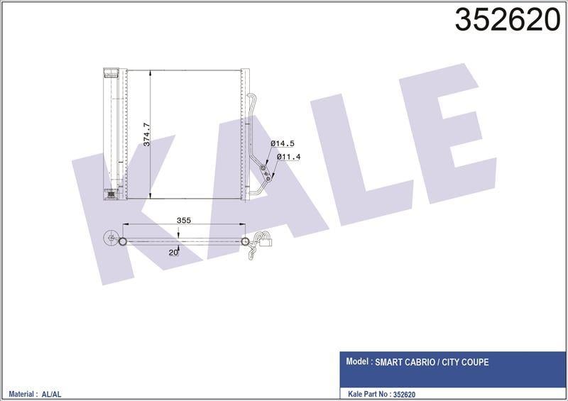 KLİMA RADYATÖRÜ SMART CABRIO CITY COUPE 0.7 0.8 CDI 99> 0001632V003 Q0001632V004000000 0001632V003000000 1632V003000000