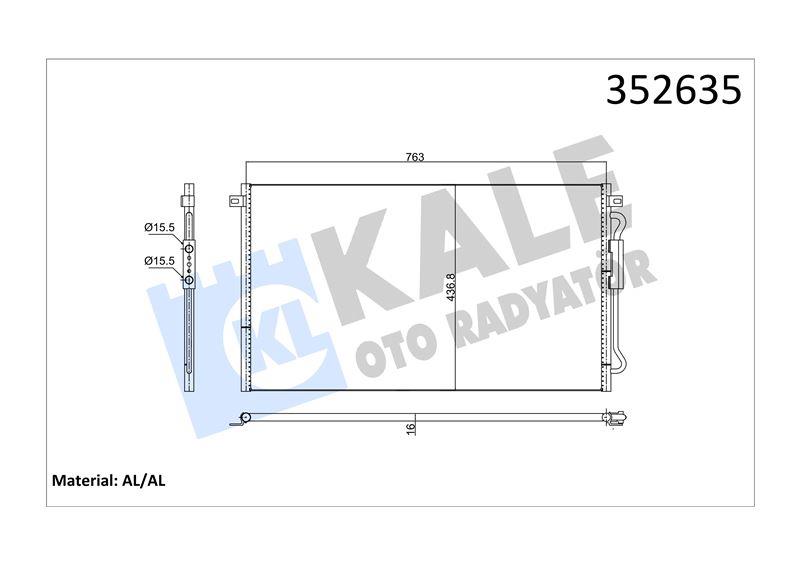 KLİMA RADYATÖRÜ VOYAGER GRANDVOYAGER 2.5 CRDİ 00> 5072262AA K5072262AA K5072262AB