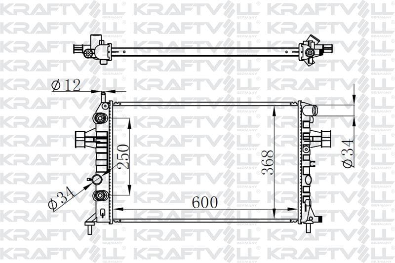 MOTOR RADYATORU (600×368×26) ASTRA G 98-> OTOMATIK> BRAZING