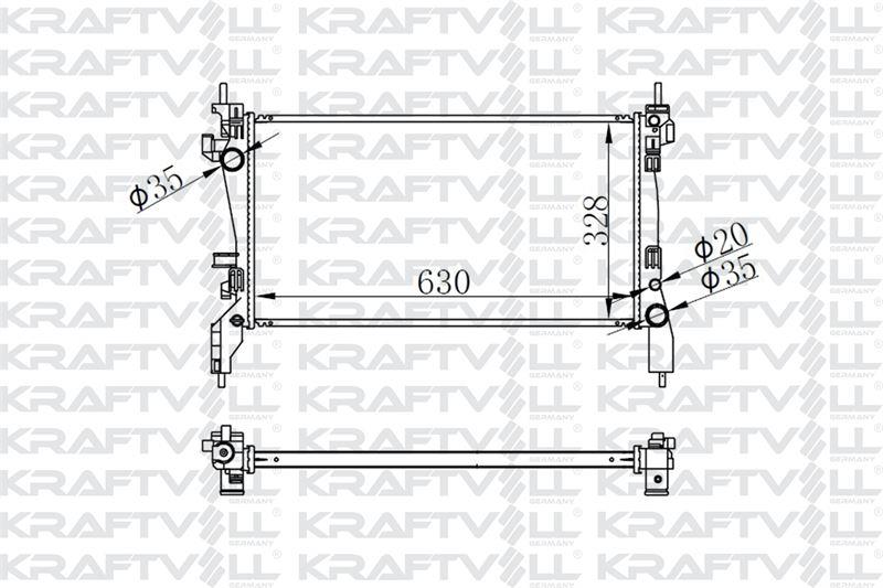 MOTOR RADYATORU (630×318×22) FIORINO-BIPPER-NEMO 1,3 MULTIJET 08> BRAZING