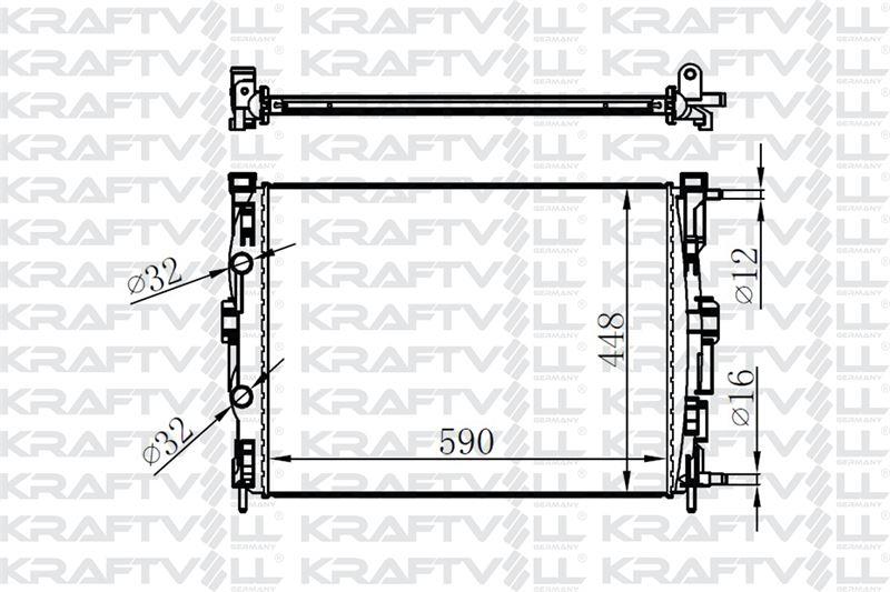 MOTOR RADYATORU MEGANE II SCENIC 1,5DCI 1,4 / 1,6 / 2,0 16V (590×455×26)>BRAZING