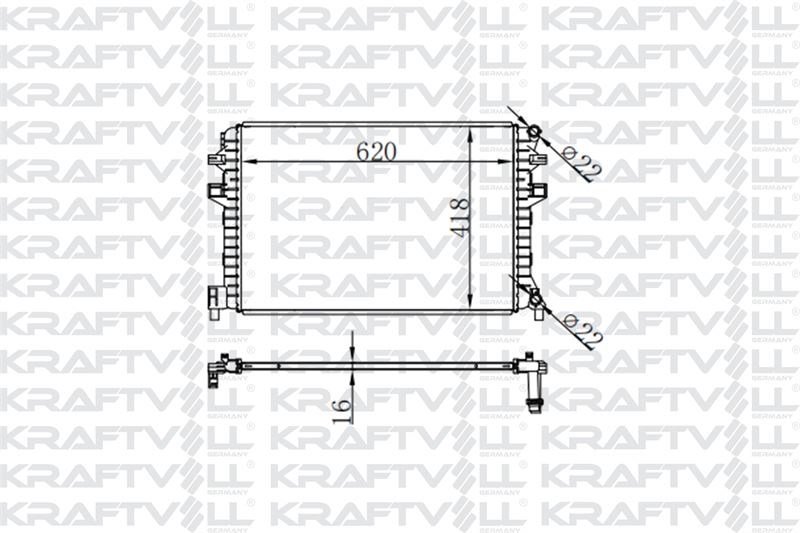 MOTOR SU RADYATORU GOLF VII A3 LEON OCTAVIA 1.2 1.4 1.6 13> (620*418*16) BRAZING (MT)