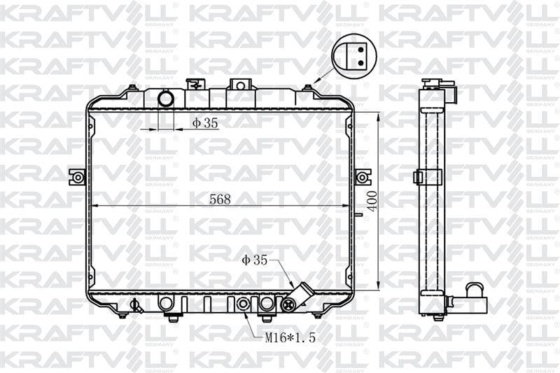 MOTOR SU RADYATORU H100 MINIBUS 1997-2005 - L300 MINIBUS 1997-2008 400X568X26 BRAZING