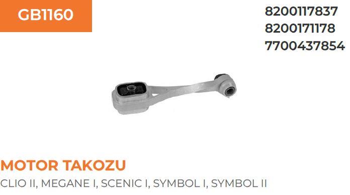 MOTOR TAKOZU ARKA BURGULU CLIO II MEGANE I SYMBOL 1.4 1.6 16V