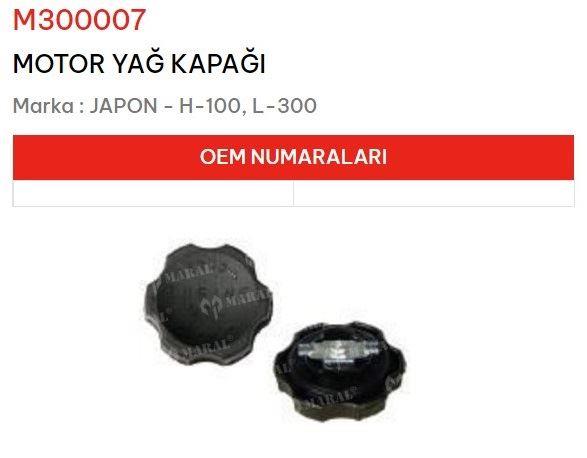 MOTOR YAĞ KAPAĞI H-100, L-300