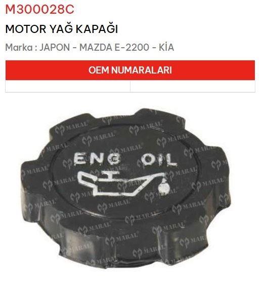 MOTOR YAĞ KAPAĞI MAZDA E-2200 - KİA
