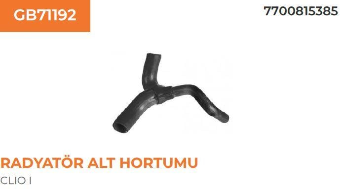 RADYATÖR HORTUMU ALT CLIO I 1.8 8V 96>98