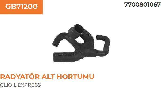 RADYATÖR HORTUMU ALT CLIO I 1.9D 91>98
