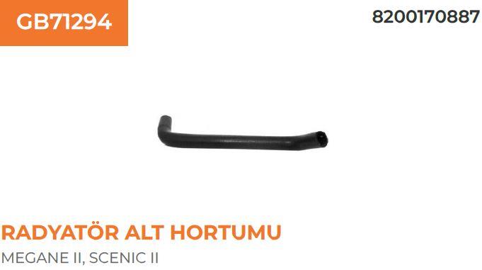RADYATÖR HORTUMU ALT MEGANE II