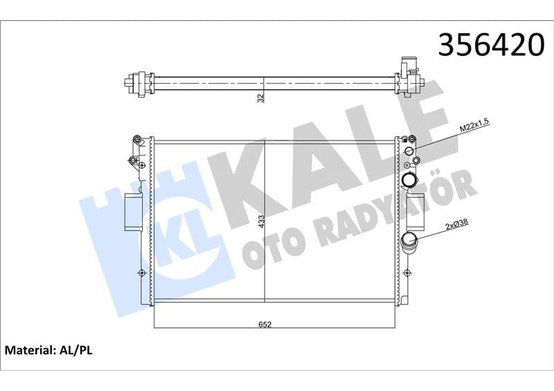 RADYATÖR IVECO DAILY III 2.5TD 2.8 99=> (MT) [32MM ] AL/MKNK