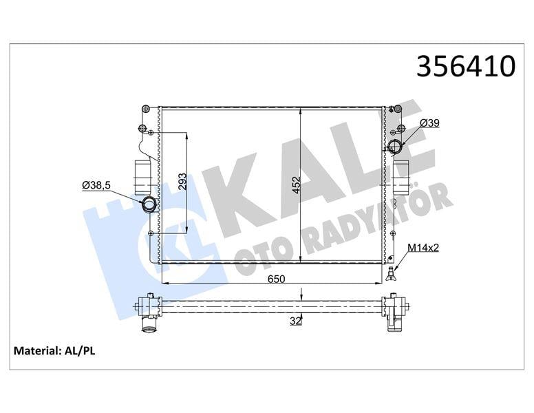 RADYATÖR IVECO DAILY III-IV 06<11 (MT) [32MM] AL/M KNK