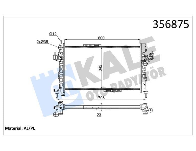 RADYATÖR OPEL CORSA C COMBO TIGRA 1.3/1.7 CDTI 03= > (MT) (AC) [23MM] AL/MKNK
