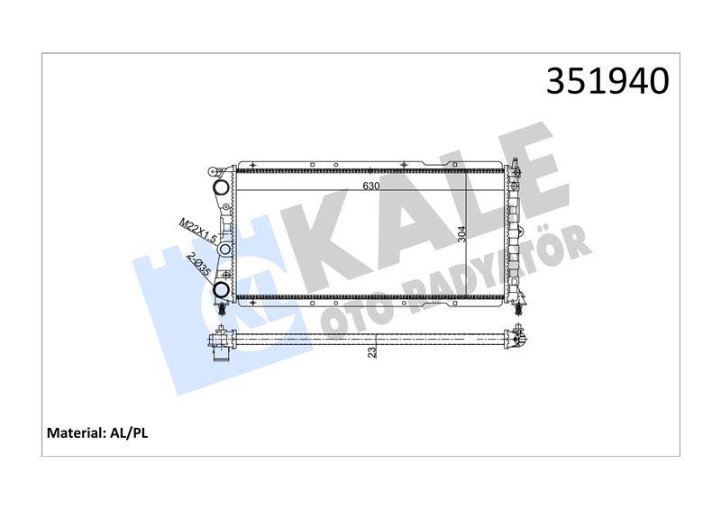RADYATÖR PUNTO 1.7TD 93> 46466627 71735351 71735366 71736188 7718669 K46466627