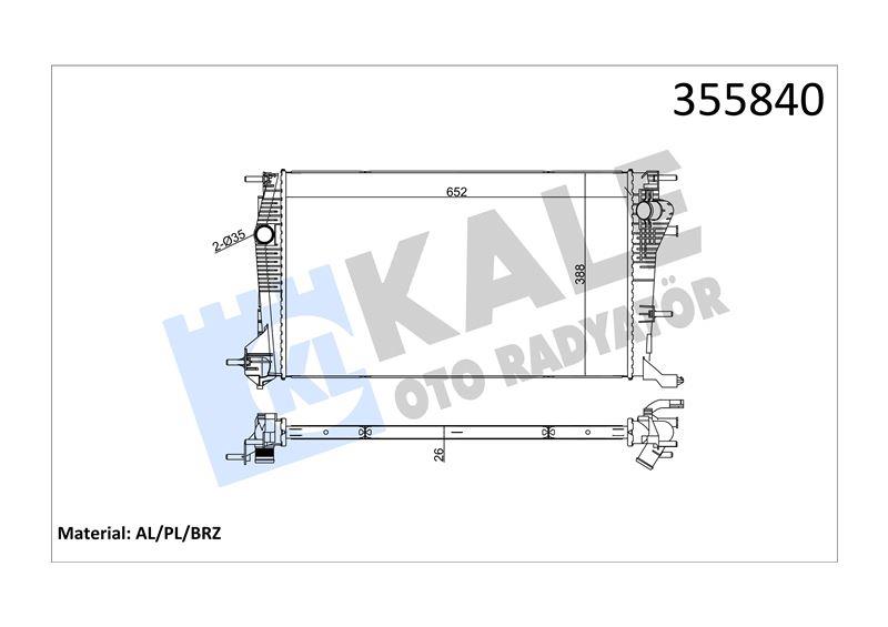 RADYATÖR RENAULT FLUENCE MEGANE CC MEGANE III RADYATÖR