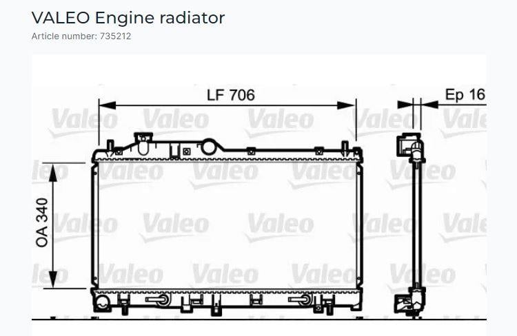 RADYATÖR SUBARU LEGACY 2003>