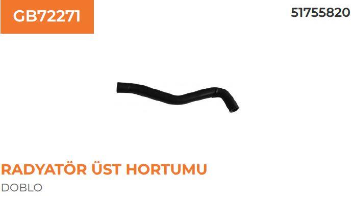 RADYATÖR ÜST HORTUMU FIAT DOBLO 1,4 8V 05..> 51755