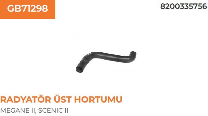 RADYATÖR ÜST HORTUMU RENAULT MEGANE II-SCENIC II 2