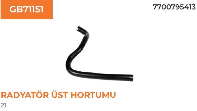 RADYATÖR ÜST HORTUMU RENAULT RENAULT 21 1,7 770079