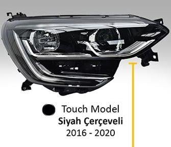 RENAULT MEGANE IV 2017- FAR TOUCH MODEL SİYAH ÇERÇEVELİ MOTORLU SOL VALEO 046922