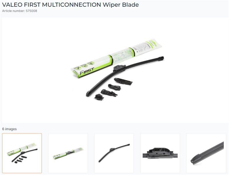 SILGI SÜPÜRGESI VALEO FIRST MULTICONNECTION FLAT BLADE VFB60 1 ADET 600 MM 